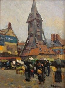 Honfleur, Le Marche Sainte-catherine by Paul-Elie Gernez