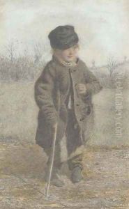 The little farm boy by Frederick Walker