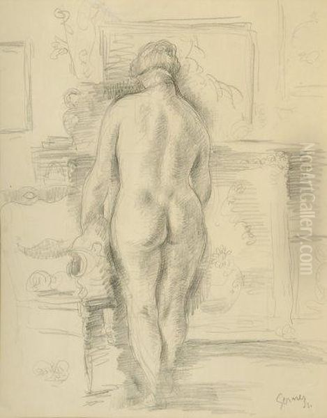 Nu Debout Dans L'atelier - view 1