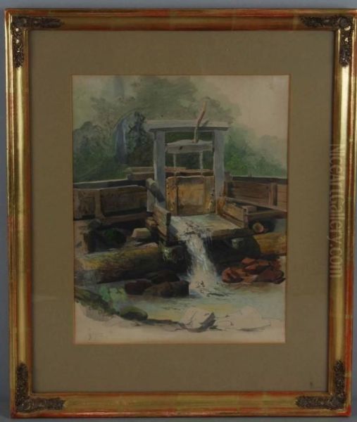 "gebirgsbach Mit Schleuse" - view 1