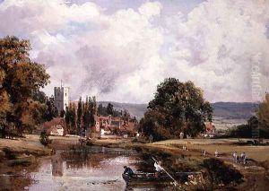 On the Medway, Aylesford, Kent by Frederick Waters Watts
