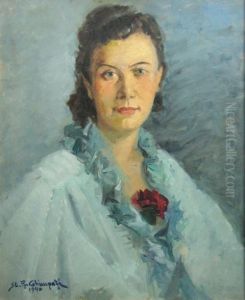 Femeie Cu Garoafa by Stelian Popescu Ghimpati