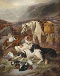 Resting In The Scottish Highlands by John Gifford