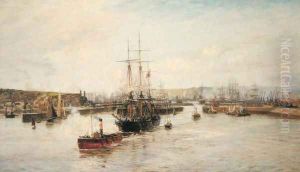 Entrance to Barry Dock, South Wales, 1897 by William Lionel Wyllie