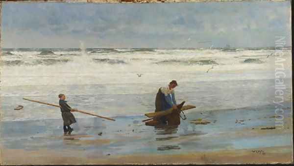 Gathering Driftwood, Holland, 1877 - view 1