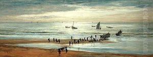 Beach Scene on the North Coast of France by William Lionel Wyllie
