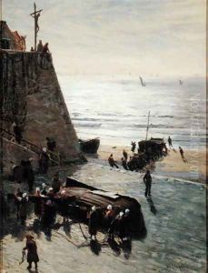 Hauling up the Fishing Boat by William Lionel Wyllie