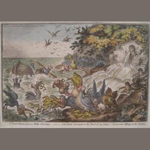 A Great Stream From A Petty-fountain by James Gillray