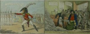 Forming A Line On The Parade by James Gillray
