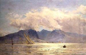 Goat Fell, Arran, with sailing boats by William Lionel Wyllie