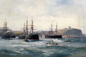 The Channel Fleet off Scarborough, 1896 by William Lionel Wyllie