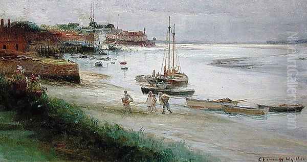 Family Disembarking at Low Water - view 1