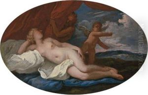 Jupiter And Antiope With Cupid by Luca Giordano
