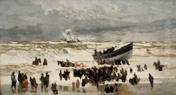 The Launch of the Life Boat - view 1