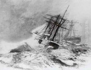 The escape of H.M.S. Calliope from Apia Harbour, Samoa, during the hurricane on 16th March, 1889 The escape of H.M.S. Calliope from Apia Harbour, Samoa, during the hurricane on 16th March, 1889