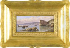 Veduta Di Napoli Con Il Palazzo D'anna by Guglielmo Giusti
