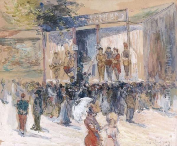 Foule Dans Une Fete Foraine - view 1