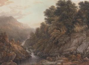 A Waterfall Between Llanwrst And Conway, North Wales
