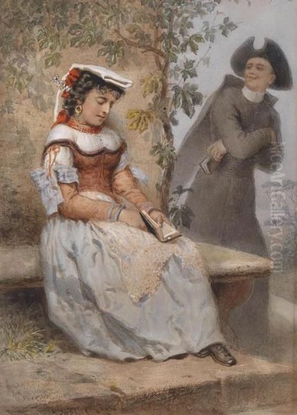 Young Italian Girl Reading A Prayer Book - view 1