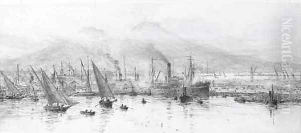 Shipping in the harbour at Gibraltar - view 1