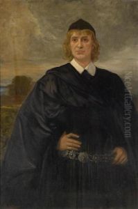 Portrait Of The Hofburg Actor Josef Kainz As Torquato Tasso by Alexander Demetrius Goltz