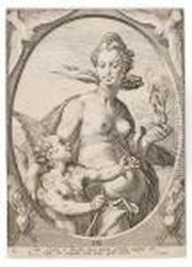 Venere E Cupido by Hendrick Goltzius