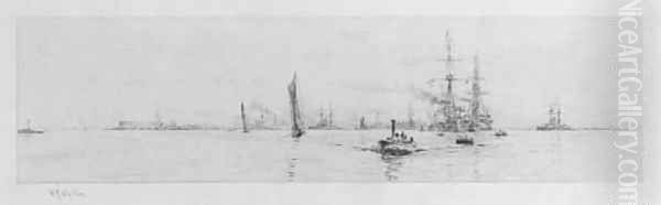 Battleships in Portsmouth Harbour - view 1
