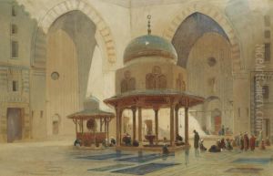 Prayers At The Sultan Hassan Mosque, Cairo Prayers At The Sultan Hassan Mosque, Cairo