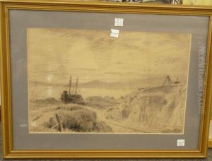 Riverside Scene by Albert Goodwin