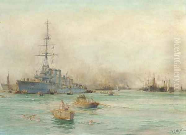 H.M.S. Undaunted at Harwich - view 1