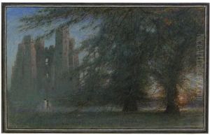 Haunted Cowdray by Albert Goodwin
