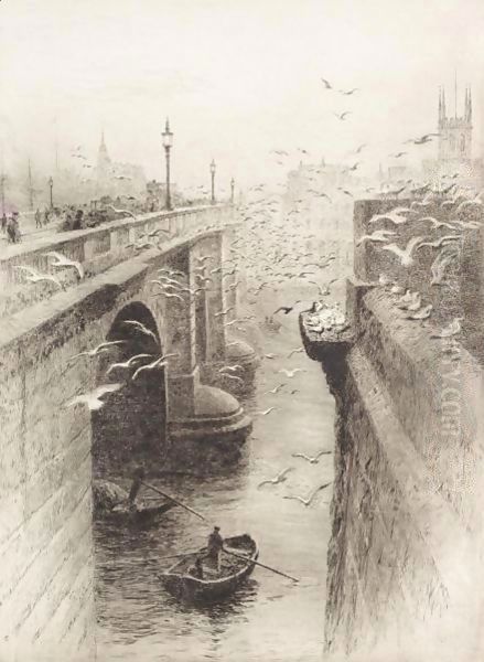 London Bridge and Southwark Cathedral - view 1
