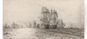 The Battle of Trafalgar by William Lionel Wyllie