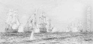 The Battle of Trafalgar (one illustrated)