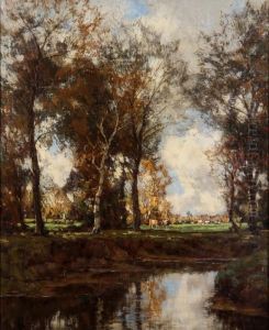 Landscape With Stream And Cattle Landscape With Stream And Cattle