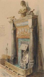 The mantlepiece at Tower House, Portsmouth by William Lionel Wyllie