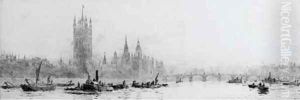 The Thames at Westminster by William Lionel Wyllie