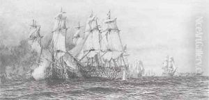 Two views of the battle of Trafalgar (one illustrated)