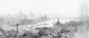 Westminster from the City (illustrated) by William Lionel Wyllie