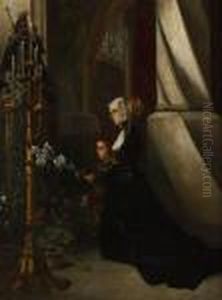 Offrande A La Madone by Leon Lucien Goupil