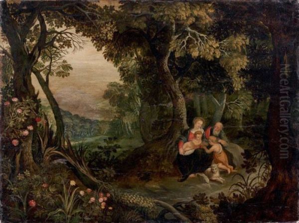 Sainte Famille Dans Un Paysage - view 1