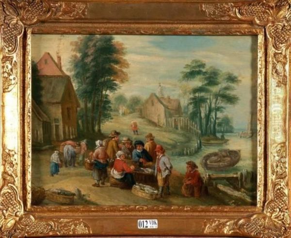 Marchands De Poissons En Bord De Riviere - view 1
