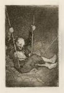 Viejo Columpiandose - Old Man On A Swing by Francisco Goya Fuendetodos