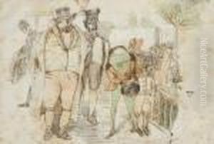 La Grenouille Qui Se Veut Faire Aussi Grosse Que Le Boeuf by Jean-Jacques Grandville