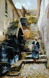 The Waterwheels at Savassa, 1886 by Henry Woods