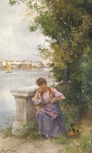 A Venetian beauty by Henry Woods