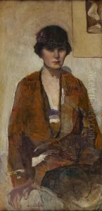 Self Portrait In Cloche Hat by Norah Neilson Gray