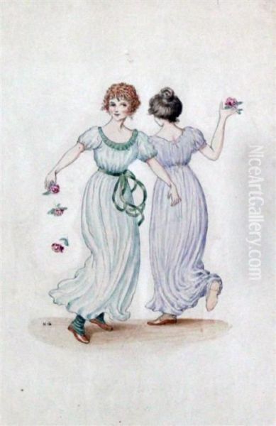 Two Maidens Dancing - view 1