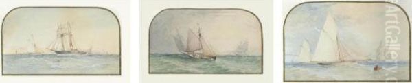 Racing Cutters In The Solent - view 1