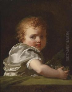 A Young Girl With Grapes by Jean Baptiste Greuze